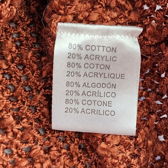 Vestique Sweater Womens Small Medium Burnt Orange Oversized Chunky Knit Top - Picture 7 of 9